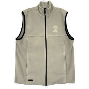 LevelWear Pelham Golf Club Ruggediers Fleece Vest Size S Gray Full Zip Gorpcore